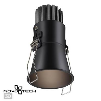 358907 SPOT NT22 268 черный Встраиваемый светодиодный светильник с переключателем цветовой температуры IP20 LED 3000К\4000К\6000К 7W 220V LANG