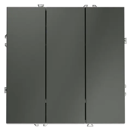 VLS030106 Выключатель встраиваемый VOLTUM S70 трехклавишный 10А, (титан). (ТМ Maytoni)