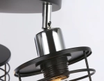Потолочный светильник в стиле лофт TR8092/3 BK/CH черный/хром E27*3 max 40W D372*190