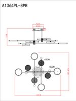 Потолочная люстра Arte Lamp HOLLY A1364PL-8PB, 1хLED