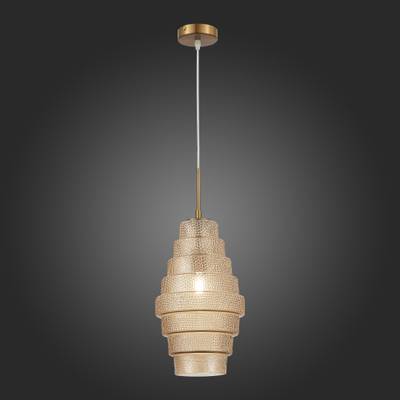 SL1001.203.01 Подвес ST-Luce Латунь/Коньячный E27 1*40W