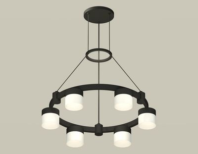 Комплект подвесного светильника с акрилом XR92051204/6 SBK/FR черный песок/белый матовый GX53  (A9205, C9232, N8402)