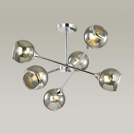 4530/6C COMFI LN21 234 хром, дымчатый Люстра потолочная E27 6*60W 220V SANDRA