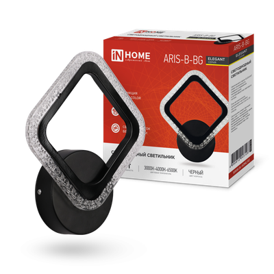 Светильник светодиодный ELEGANT ARIS-B-BG 15Вт 3000-6500К 1050лм 230В STEP COLOR черн. IN HOME 4690612043128