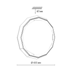 7671/DL COLOR SN 000 Светильник пластик/белый/хром LED 48Вт 3000-6000К D435 IP43 пульт ДУ VAXIN