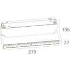 Магнитный трековый светильник Arte Lamp LINEA A4638PL-1BK, 1хLED