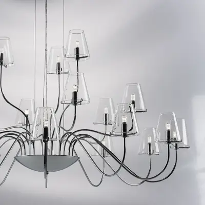 758214 Люстра подв. DIAFANO 21х40W G9 ХРОМ/ПРОЗРАЧНЫЙ Lightstar