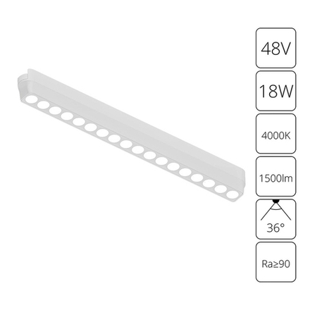 Магнитный трековый светильник Arte Lamp RAPID A6169PL-1WH, 1хLED