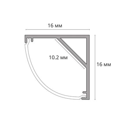 Профиль угловой для ленты Arte Lamp SURFACE A161605S