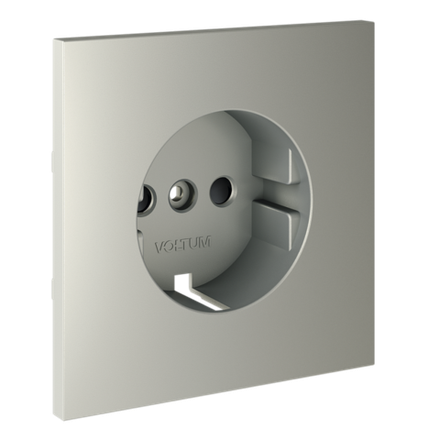 VLS000705 Накладка для розетки с заземлением и защитными шторками, S70 (сталь). (ТМ Maytoni)