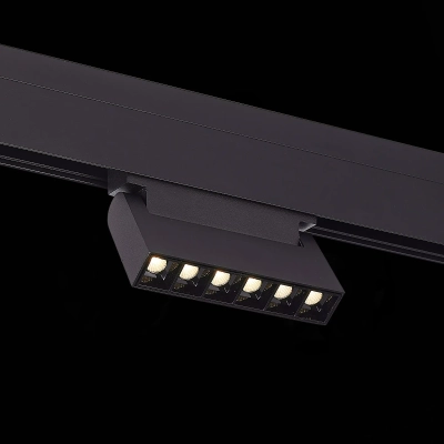 ST364.436.06 Магнитный трековый светильник Черный LED 1*6W 3000K 532Lm Ra>80 36° IP20 L120xW22xH108 48V