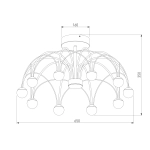 Потолочный светодиодный светильник Ragno 90035/10 LED черный, LED