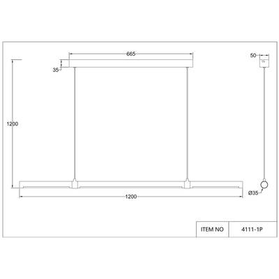Подвесная люстра Cuero 4111-1P. ТМ Favourite
