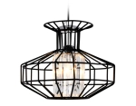 Подвесной светильник в стиле лофт TR5850 BK/CL черный/прозрачный E27 max 40W D240*1200