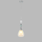 8293/1A MODERNI LN26 367 хром/белый/прозрачный, металл/стекло/хрусталь Подвес E27 1*60W 220V GANNA