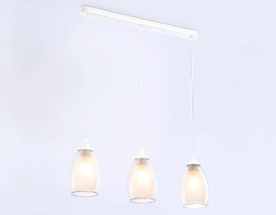 Подвесной светильник TR3536/3 WH/CL/FR белый/прозрачный/белый матовый E27*3 max 40W 640*120*820