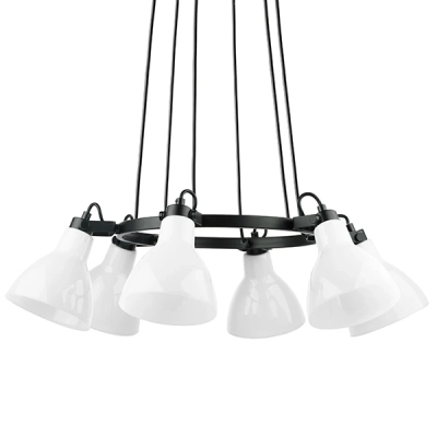 761160 Люстра ACROBATA 6х40W E14 ЧЕРНЫЙ/БЕЛЫЙ Lightstar