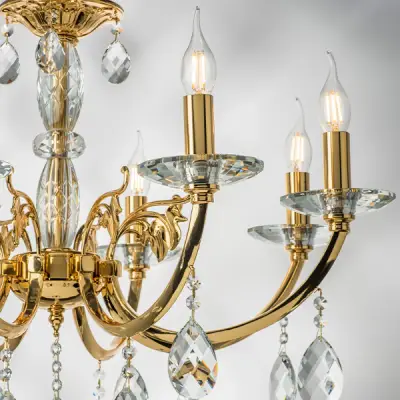 694082 Люстра подв STREGARO 8х60W E14 ЗОЛОТО Lightstar