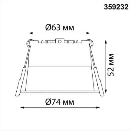 359232 SPOT NT23 536 белый Светильник встраиваемый светодиодный IP20 LED 6W 220V 360Лм 3000К TRAN