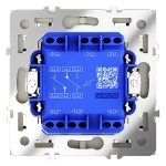VLS020305 Проходной переключатель встраиваемый VOLTUM S70 двухклавишный 10А, (сталь). (ТМ Maytoni)