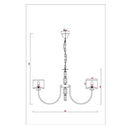 Подвесная люстра Arte Lamp ATTORE A4092LM-8CC, 8хE14