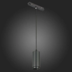 ST357.433.06 Магнитный трековый светильник подвесной ZOOM Черный LED 1*6W 3000K 667Lm Ra>80 10-60° IP20 D60xH120 48V