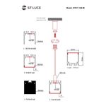 ST017.129.09 Накладной алюминиевый профиль с рассеивателем(к-т: 2 загл) ST-Luce Алюминий анодированный