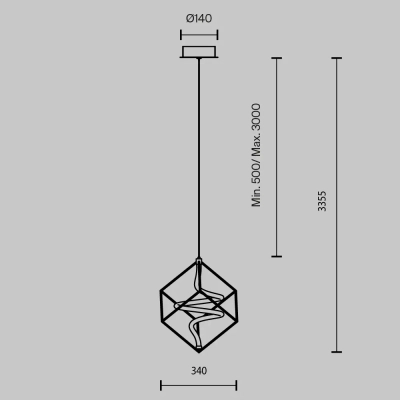 Подвесной светильник Мембрана / Membrane 3000К 11Вт, MOD345PL-L11BS3K. TM Maytoni