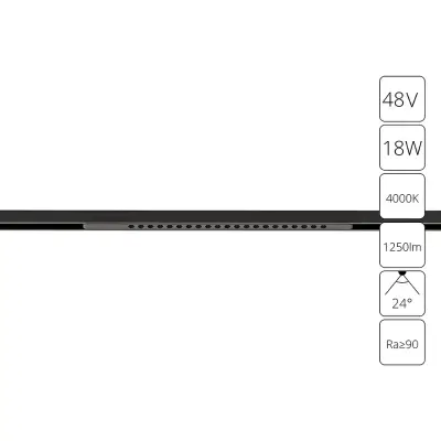 Магнитный трековый светильник Arte Lamp OPTIMA A7267PL-1BK, LED