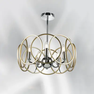 713053 Люстра REGOLO 5х40W E14 ХРОМ/ЗОЛОТО Lightstar