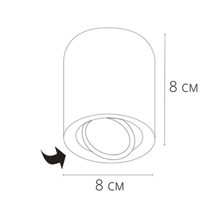 Точечный накладной светильник Arte Lamp BEID A1513PL-1WH, 1хGU10