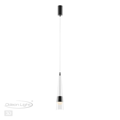 5044/12L L-VISION ODL24 435 глянц.темн.хром/прозрачный/металл/стекло Подвес LED 12W 3000K 1334Лм LUMP