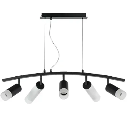 LR7353738621 Люстра RULLO 5х50W GU10 ЧЕРНЫЙ/БЕЛЫЙ (571735+214437-3+214486-2+202431-5)