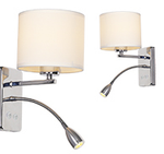 Настенный светильник Escada 552/A LED*1W+E27*60W Chrome/White