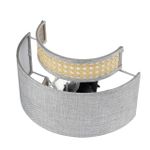8043/1W MODERNI LN25 266 черный/серый/бежевый, металл/текстиль/ротанг Бра Е27 1*60W 220V LAUNA