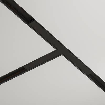 Т- образный коннектор встраиваемый под ГКЛ 12,5 мм Basity, черный, TRA172CT-12B. TM Maytoni