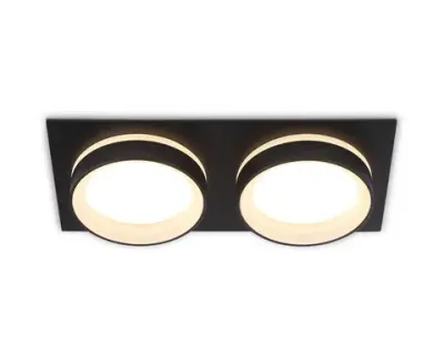 Светильник встраиваемый TN6712/2 BK черный IP44 GX53/2 max 15W 210*105*45