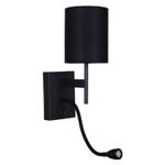 86210-9.2-001KT LED3W+E14 BK светильник настенный