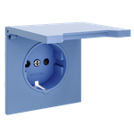 VLS000815 Накладка для розетки с заземлением, защитными шторками и крышкой, S70 (деним). (ТМ Maytoni)