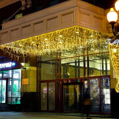 Светодиодная гирлянда ARD-EDGE-CLASSIC-2400x600-CLEAR-88LED-MILK-STD Warm (230V, 6W) (Ardecoled, IP65)