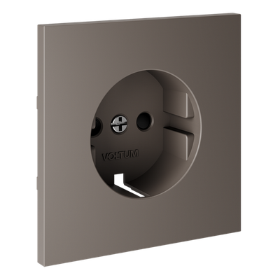 VLS000714 Накладка для розетки с заземлением и защитными шторками, S70 (капучино). (ТМ Maytoni)