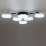 8236/6CL LEDIO LN25 черный, металл/акрил Люстра потолочная с пультом ДУ LED 85W 3000-6000К 220V DIDANA