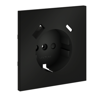 VLS001008 Накладка для розетки с заземлением и защитными шторками, с USB A+C, S70 (черный матовый). (ТМ Maytoni)