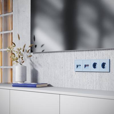 VLS002715 Накладка для розетки TV+RJ45 кат. 6, S70 (деним). (ТМ Maytoni)