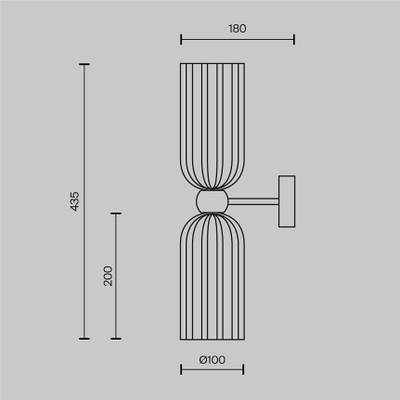 Настенный светильник (бра) Antic E14х2, MOD302WL-02W. TM Maytoni