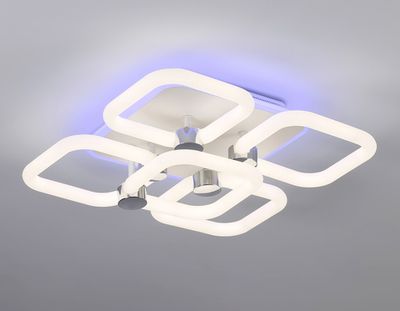 Светильник светодиодный потолочный FA3861/4+1 WH белый 70W 3000K-6400K+RGB 400*400*115 (ПДУ РАДИО 2.4G)