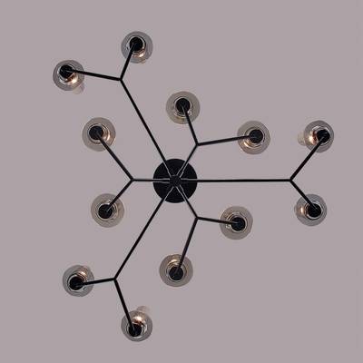 6555/12C CLASSI LN25 черный/дымчатый/металл/стекло Люстра потолочная E14 12*40W 220V MADONNA