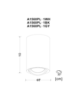 Точечный накладной светильник Arte Lamp SENTRY A1560PL-1BK, 1хGU10