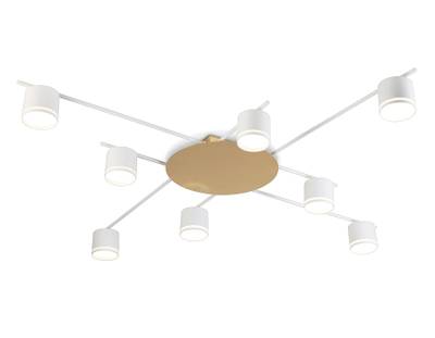 Светильник потолочный FL51759/8 WH/GD белый/золото GX53/8 max 12W 870*870*95