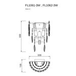 Бра The Empress Gold FL1061-3W, E14х3